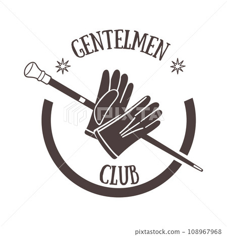 Men s club vector logo design template. The emblem of the gentlemen s club. 108967968