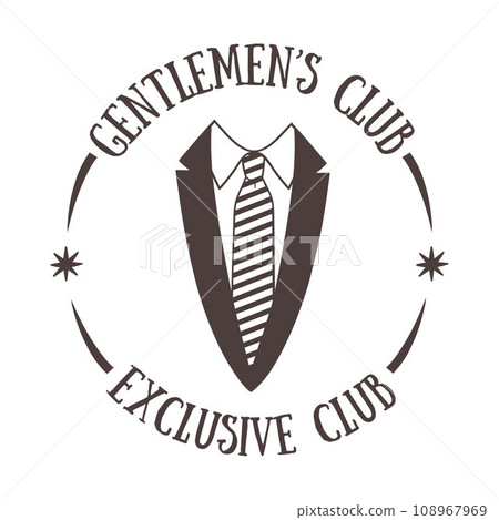 Men s club vector logo design template. The emblem of the gentlemen s club. 108967969