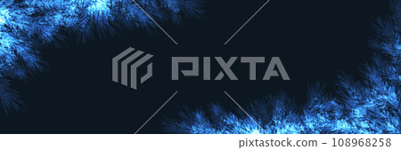 Winter watercolor web banner background. Hand drawn fir tree branches and leaves. Dark blue tones. Botanical design for wallpaper, poster, web, cover, congratulations. horizontal orientation Winter watercolor web banner background. Hand drawn fir tree branches and leaves. Dark blue tones. Botanical design for wallpaper, poster, web, cover, congratulations. horizontal orientation 108968258
