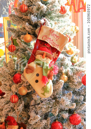 This is a beautifully decorated Christmas holiday decoration. 108968972