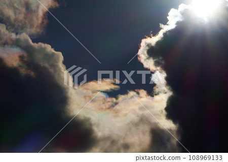 Winter sky sunlight and colored clouds, telephoto, sky limited, 220114pm 108969133