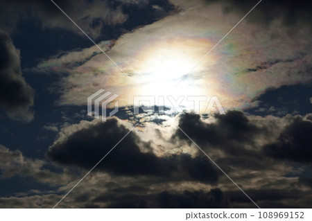 Winter sky sunlight and colored clouds, telephoto, sky limited, 220114pm 108969152