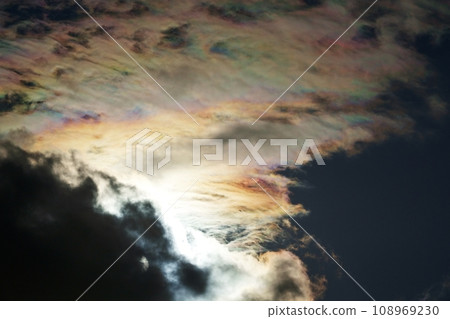 Winter sky sunlight and colored clouds, telephoto, sky limited, 220114pm 108969230