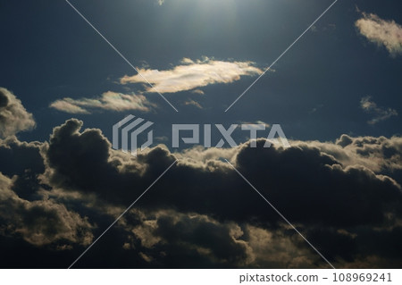 Winter sky sunlight and colored clouds, telephoto, sky limited, 220114pm 108969241