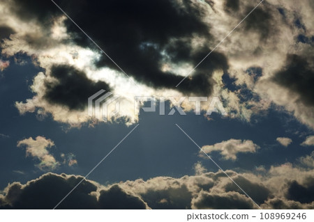 Winter sky sunlight and colored clouds, telephoto, sky limited, 220114pm 108969246