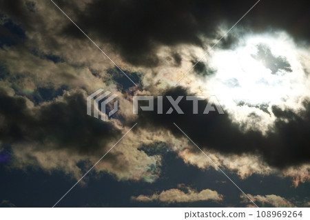 Winter sky sunlight and colored clouds, telephoto, sky limited, 220114pm 108969264