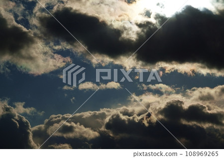 Winter sky sunlight and colored clouds, telephoto, sky limited, 220114pm 108969265