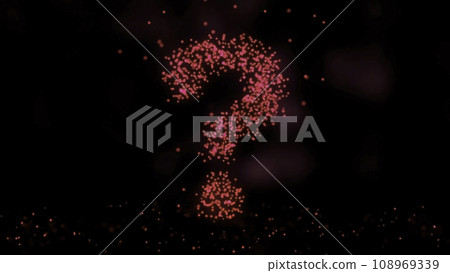 Animation of plexus network from question symbol on colorful background with flowing of plexus particles. Question mark. Seamless loop Animation of plexus network from question symbol on colorful background with flowing of plexus particles. Question mark. Seamless loop 108969339