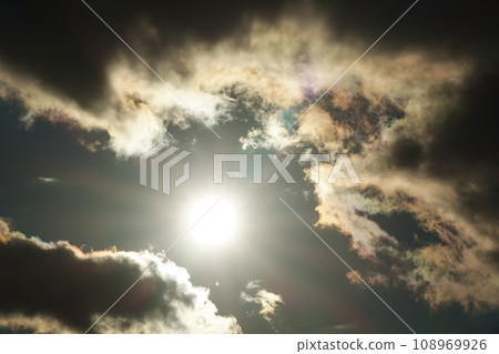 Winter sky sunlight and colored clouds, telephoto, sky limited, 220114pm 108969926