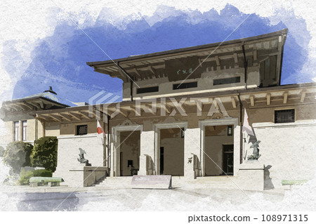 Watercolor style Tokyo Kudan Yasukuni Shrine Yushukan Chiyoda-ku, Tokyo Watercolor style Tokyo Kudan Yasukuni Shrine Yushukan Chiyoda-ku, Tokyo 108971315