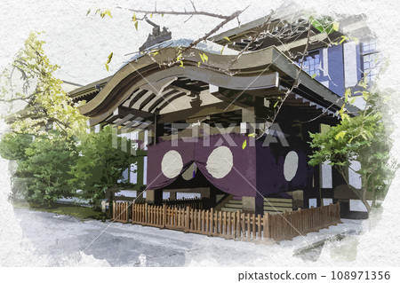 水彩風格東京九段靖國神社西伊達東京千代田區 水彩風格東京九段靖國神社西伊達東京千代田區 108971356