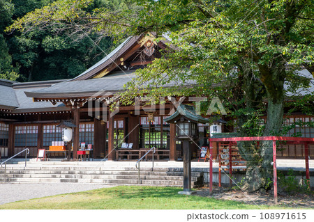 Gunma Kagekoku Shrine Worship Hall Midsummer Scenery Takasaki City Gunma Kagekoku Shrine Worship Hall Midsummer Scenery Takasaki City 108971615