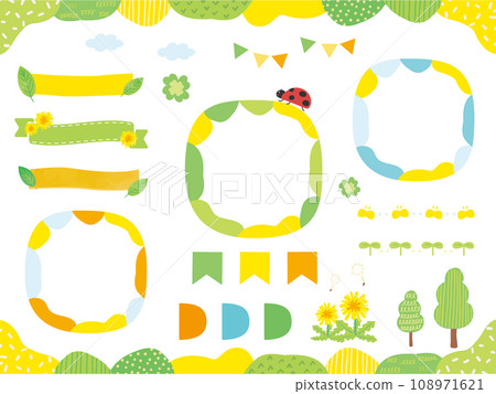 POP又有趣的水彩裝飾框 108971621