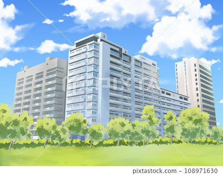 Apartment housing background Apartment housing background 108971630