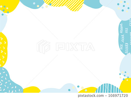 POP and fun geometric pattern watercolor frame POP and fun geometric pattern watercolor frame 108971720