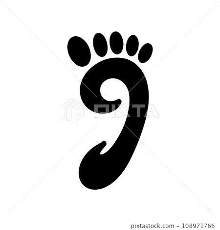 Foot and care icon logo template  Foot and ankle healthcare 108971766