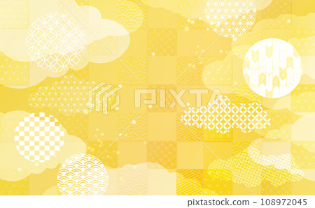 Japanese pattern cloud background pattern illustration Japanese pattern cloud background pattern illustration 108972045