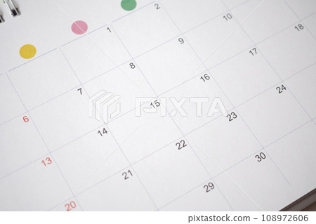calendar page date background business planning appointment meeting concept calendar page date background business planning appointment meeting concept 108972606