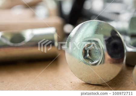 Assembly furniture tool kit with screw dowel and bolt 108972711