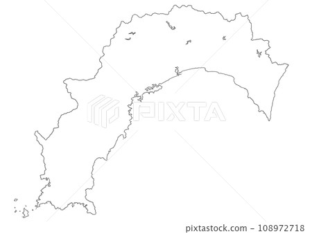 Blank map Kochi prefecture 108972718