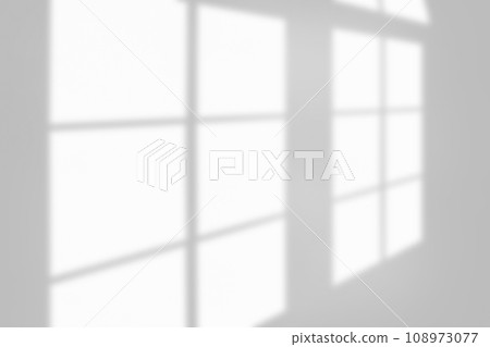 Window shadow drop on white wall background Window shadow drop on white wall background 108973077