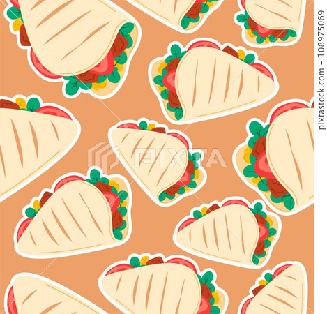 Fast food sandwich for snack or dinner eating 108975069