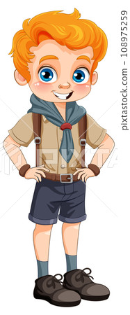 Scout Boy Cartoon Character 108975259
