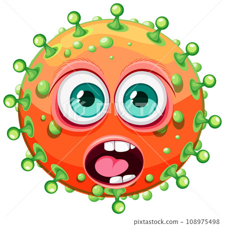 Bacteria Germ Virus Monster Cartoon Character Bacteria Germ Virus Monster Cartoon Character 108975498