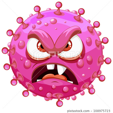Pink Bacteria Germ Virus Monster Cartoon Character Pink Bacteria Germ Virus Monster Cartoon Character 108975723
