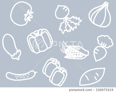 Vegetable seamless pattern B-3 white background 108975819
