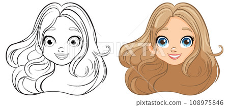 Smiling Woman with Beautiful Big Eyes 108975846