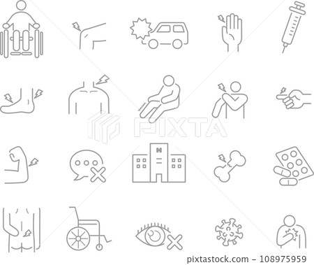 Injury/illness icon material 108975959