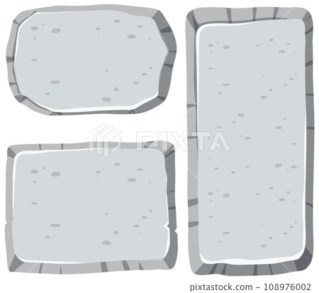 Cartoon Set of Rocks and Stones Cartoon Set of Rocks and Stones 108976002