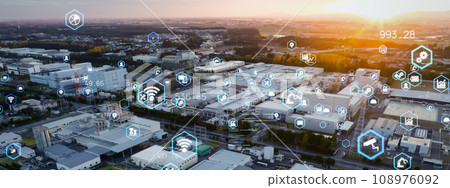 Industrial area and technology Horizontal visual for banners and advertisements Industrial area and technology Horizontal visual for banners and advertisements 108976092