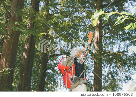 senior woman hiking senior woman hiking 108976508