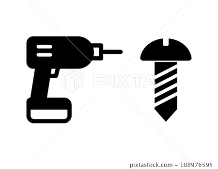 Drill driver screw icon Drill driver screw icon 108976595