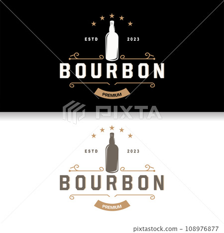 Whiskey Logo, Drink Label Design With Old Retro Vintage Ornament Illustration Premium Template Whiskey Logo, Drink Label Design With Old Retro Vintage Ornament Illustration Premium Template 108976877