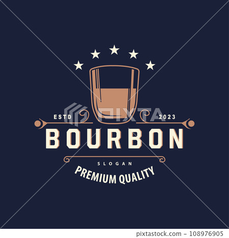 Whiskey Logo, Drink Label Design With Old Retro Vintage Ornament Illustration Premium Template Whiskey Logo, Drink Label Design With Old Retro Vintage Ornament Illustration Premium Template 108976905