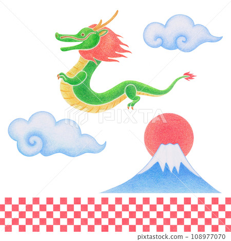 龍年手繪素材 108977070