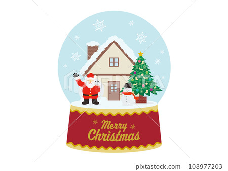Christmas snow globe illustration_2 108977203