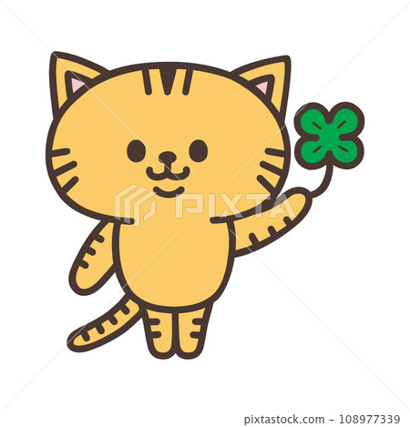 貓拿著四葉草 貓拿著四葉草 108977339