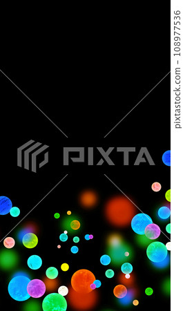 彩色和流行圓點框架，黑色背景 108977536