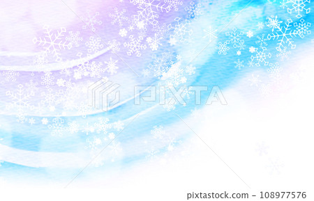 Background material studded with snowflakes 108977576