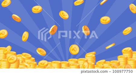許多閃亮點硬幣的背景向量圖像：水平寬 108977750