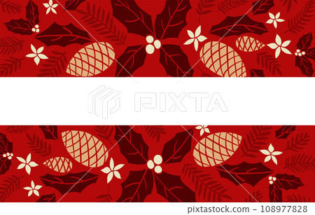 聖誕紅色背景插畫 108977828
