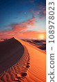 sunset over the desert 108978023