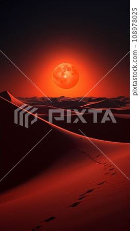 sunset over the desert sunset over the desert 108978025