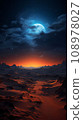 sunset over the desert 108978027