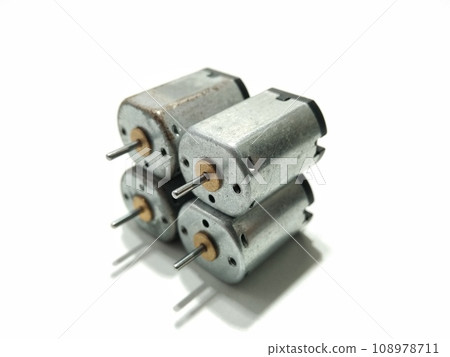 A picture of drone motor isolated on white background A picture of drone motor isolated on white background 108978711