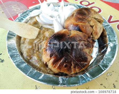 A picture of litti chokha A picture of litti chokha 108978718